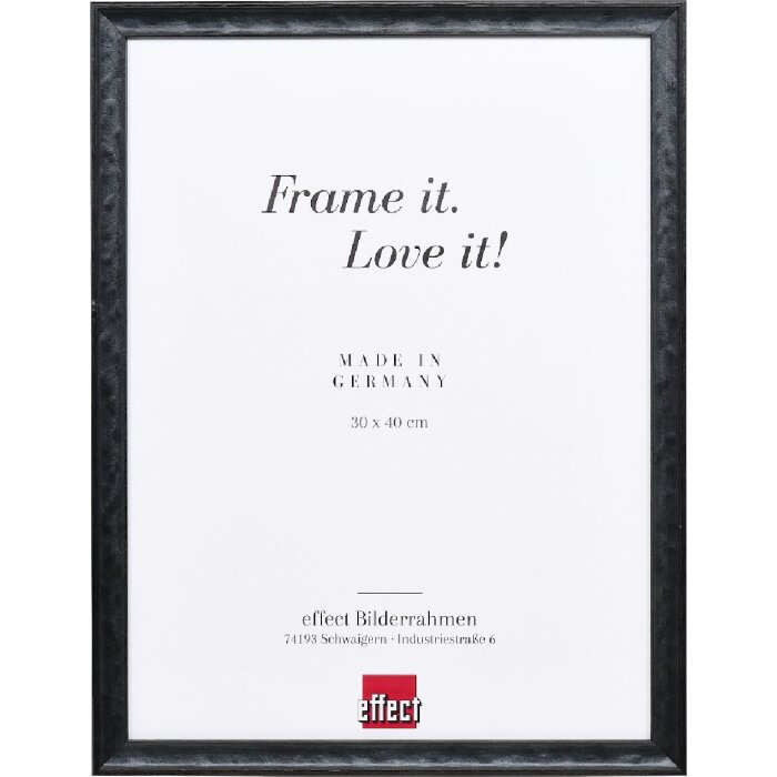 Effect Holzrahmen Profil 2070 Museumsglas 60x80 cm schwarz