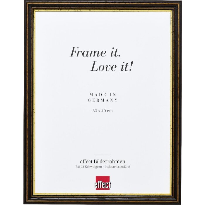 Effect Holzrahmen Profil 21 nußbraun 60x90 cm Antireflexglas