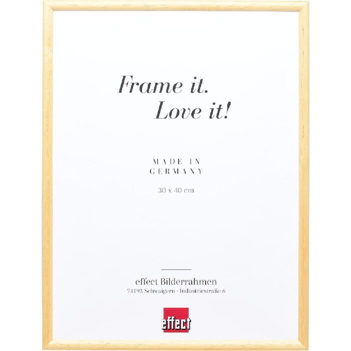 Эффектная рама из массива дерева профиль 20 натуральный 7x10 см музейное стекло