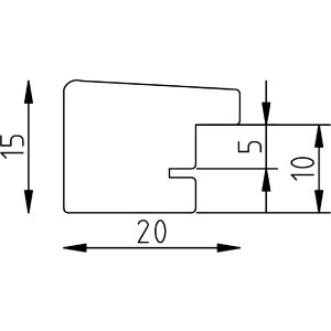 Эффектная деревянная рамка профиль 89 темно-коричневый 7х10 см обычное стекло