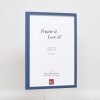 Effect Holzrahmen Profil 35 blau 7x10 cm mit Normalglas und Abstandshalter