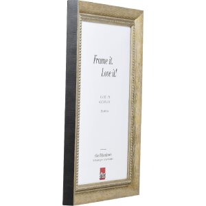 Effect Massiv-Holzrahmen Profil 28 gold 7x10 cm Museumsglas