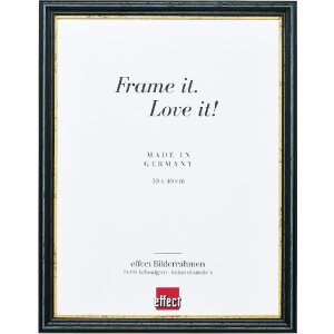 Effect Holzrahmen Profil 21 blau 9x13 cm Antireflexglas