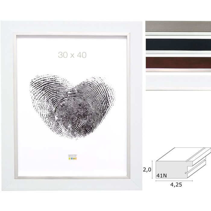 Deknudt Kunststoffrahmen S41N Premiumglas Silber 43cm