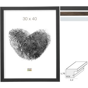 Deknudt Kunststoffrahmen S41VK silberne Kante Premiumglas 10x15 bis 40x50 cm