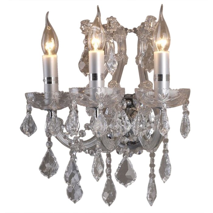 Настенный светильник хрустальное стекло прозрачный 35x21x40 см E14-max 3x40W 5LL-CR132