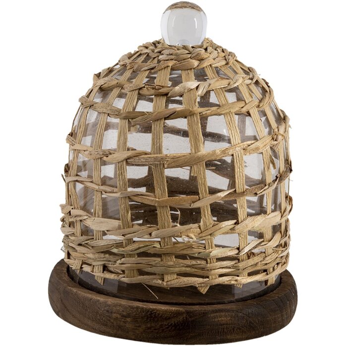 Стеклянная банка-колокол коричневая Ø 18x22 см 64813