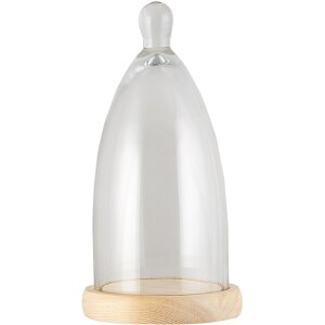 Стеклянная банка-колокол прозрачная Ø 14x29 см...