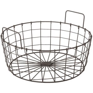 Clayre & Eef 6Y4304 Корзина для хранения Ø 36x19 см коричневая железная корзина