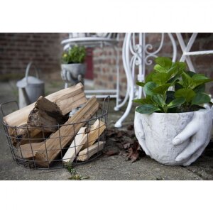 Clayre & Eef 6Y4304 Корзина для хранения Ø 36x19 см коричневая железная корзина