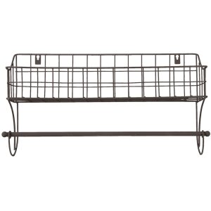 Полотенцесушитель с корзиной черный 44x12x25 см 6Y4305