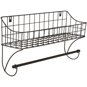 Полотенцесушитель с корзиной черный 44x12x25 см 6Y4305
