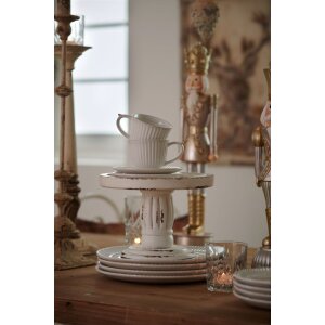 Кофейная чашка с блюдцем кремовая Ø 15x8 см - 120 мл PLKS