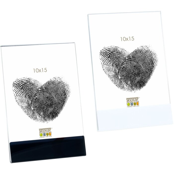 Deknudt Fotohalter S58SG weiß schwarz 10x15 Zentimeter