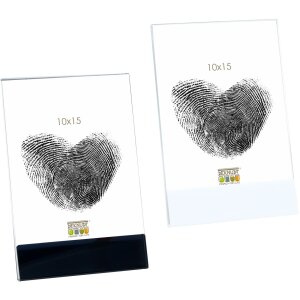 Deknudt Fotohalter S58SG weiß schwarz 10x15 Zentimeter