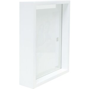 Deknudt Glasrahmen mit Holzkante mit Glas-Passepartout weiß oder schwarz