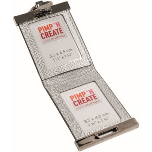 Walther Schlüsselanhänger PIMP AND CREATE silber für 2 Fotos 3,5x4,5 cm