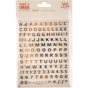 Вальтер наклейки клейкие буквы DIY PIMP AND CREATE золото