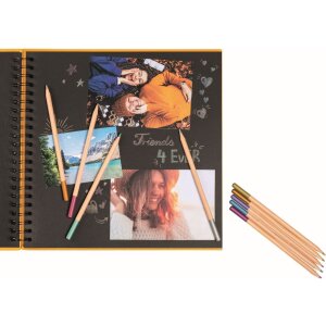 Walther Holz-Buntstifte Metallic PIMP AND CREATE 12 Stück in Metall-Box