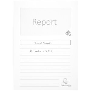 Exacompta 100 папок с окошками DIN A4 160г без пластика SUPER White