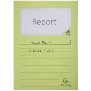 Exacompta упаковка из 100 папок с окошками 22x31 см DIN A4 без пластика 160 г светло-зеленая