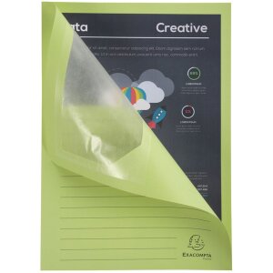 Exacompta упаковка из 100 папок с окошками 22x31 см DIN A4 без пластика 160 г светло-зеленая