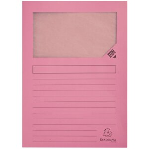 EXACOMPTA 55500E Папка с окошками SUPER Pink A4 160g 100...