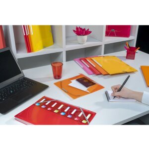 Exacompta 55825E Sammelmappe 3 Klappen Gummizug Maxi Capacity DIN A4 Rot