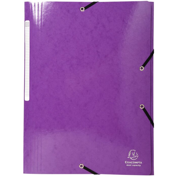 Exacompta 55826E Sammelmappe 3 Klappen Gummizug Maxi DIN A4 Iderama Violett