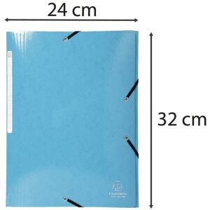 Exacompta Sammelmappe 3 Klappen Gummizug A4 Iderama Hellblau Maxi Capacity