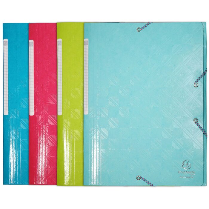 Exacompta 55220E Sammelmappe DIN A4 3 Klappen Gummizug sortierte Farben