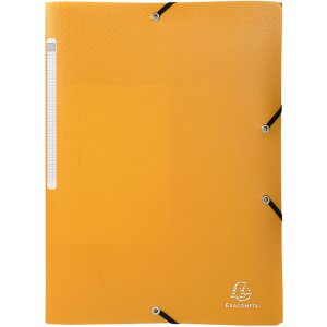 Exacompta Sammelmappe 3 Klappen Gummizug PP 500µ Etikett DIN A4 Farben sortiert