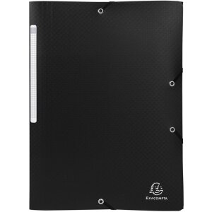 Exacompta Sammelmappe 3 Klappen Gummizug PP 500µ Etikett DIN A4 Farben sortiert