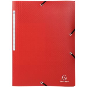 Exacompta Sammelmappe 3 Klappen Gummizug PP 500µ Etikett DIN A4 Farben sortiert