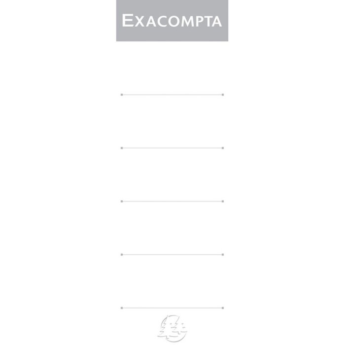 Exacompta 5388E Rückenetikett selbstklebend 80mm Weiß 10 Stück