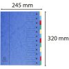 Exacompta Ordnungsmappe 12-teilig A4 Harmonika blau