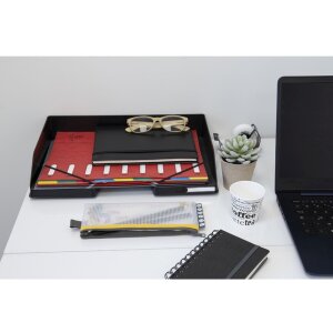 Exacompta Ordnungsmappe HARMONIKA Gummizug Colorspan 12 Fächer DIN A4 Schwarz