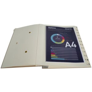 Exacompta Ordnungsmappe 24 Fächer A-Z Kraft DIN A4 25x33 cm