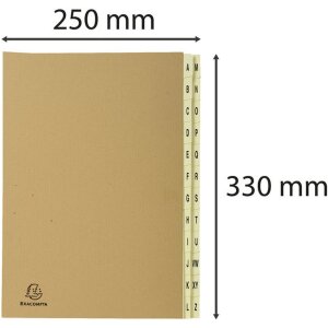 Exacompta Ordnungsmappe 24 Fächer A-Z Kraft DIN A4 25x33 cm