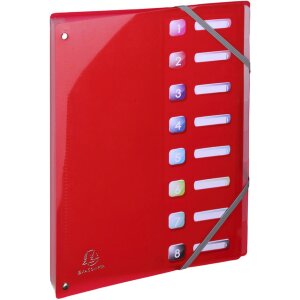 Exacompta Ordnungsmappe dehnbarer Rücken 8 Fächer DIN A4 Iderama sortiert