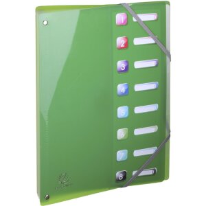 Exacompta Ordnungsmappe dehnbarer Rücken 8 Fächer DIN A4 Iderama sortiert