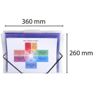 Подвесная папка Crystal с 6 отделениями DIN A4 прозрачная
