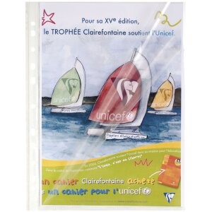 Exacompta 100 карманов для брошюр, открытые сверху и по бокам, гладкие DIN A4