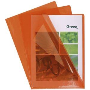 Exacompta 100 файловых папок гладкие ПВХ 130µ DIN A4 оранжевый