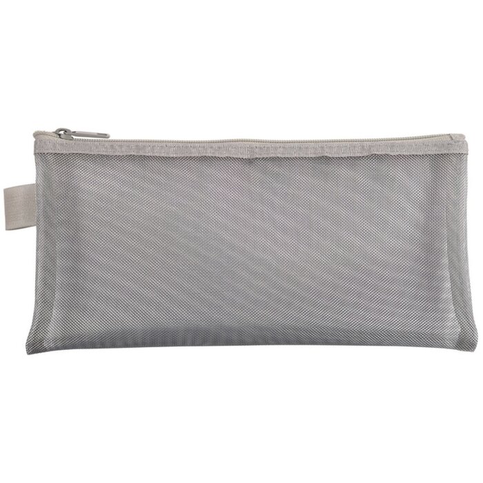 Сумка Exacompta на молнии из нейлона серебристого цвета 8x18 см