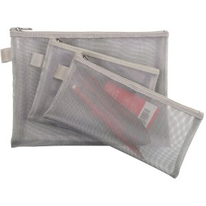 Сумка Exacompta на молнии из нейлона серебристого цвета...