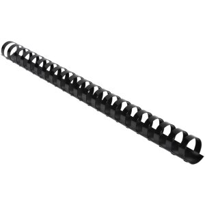 Exacompta 75601E Спирали для переплета из ПВХ 20 мм для DIN A4 21 кольцо черные 100 шт.