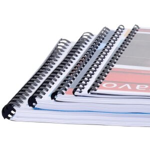 Exacompta 75901E Упаковка из 50 переплетных спиралей 45 мм ПВХ для DIN A4 Черный