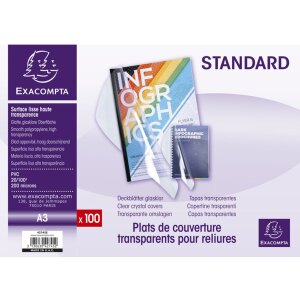 Exacompta 42745E Крышка ПВХ 200µ кристалл DIN A3 100 шт.