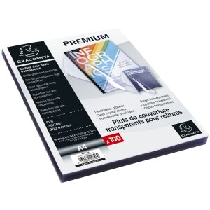 Exacompta упаковка 100 обложек ПВХ 300µ DIN A4...